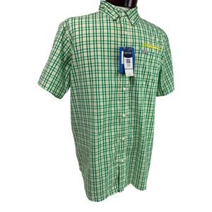 Medium Columbia Mens New Oregon Ducks Button Down Shirt Short Sleeve